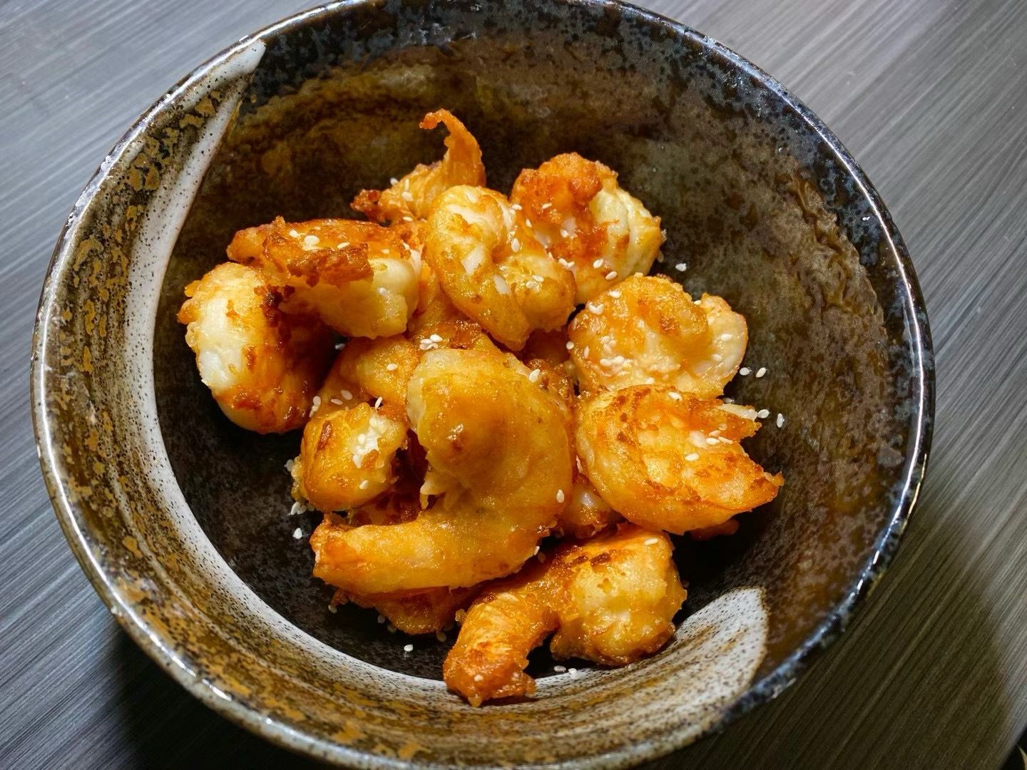 Crispy outside, tender inside prawn